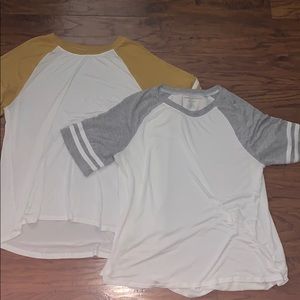 2 American Eagle women’s soft baseballl tees
